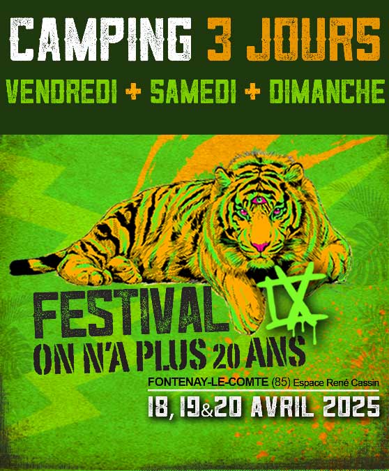 Festival On n’a plus 20 ans IX – L’anniversaire de Tagada Jones | 18-20 avril 2025